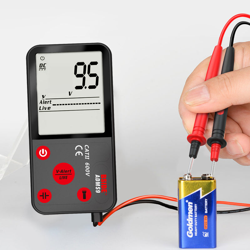 BSIDE ADMS9 Mini Digital Multimeter Voltage Tester Voltmeter Ohm Resistance NCV Continuity Test