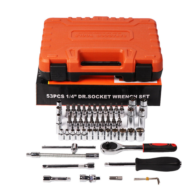 53PCS Vehicle Tool Combination Set Vehicle Small Emergency Hardware Tool Set