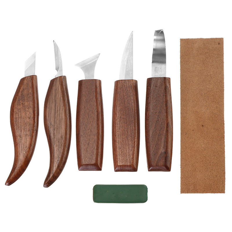 8Pcs Wood Carving Tools Set Hook Carving Blade Detail Wood Blade Whittling Oblique Blade Trimming for Spoon Bowl Cup or General Chip Carving Kit