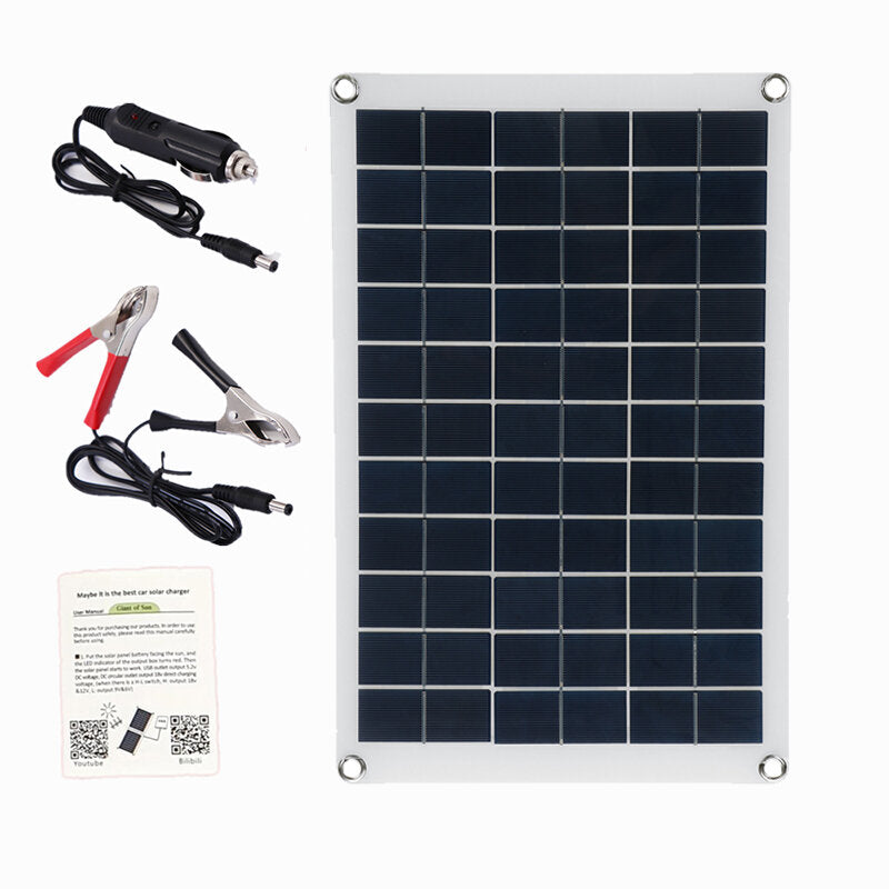 100W Solar Panel Kit 12V Battery Charger 10-100A LCD Controller for Caravan Van Boat