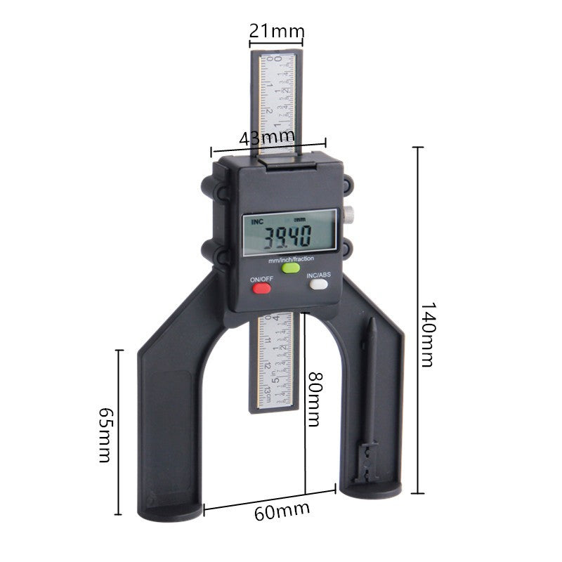 80mm Digital Gauge Magnetic Feet LCD Height Caliper for Woodworking Measuring