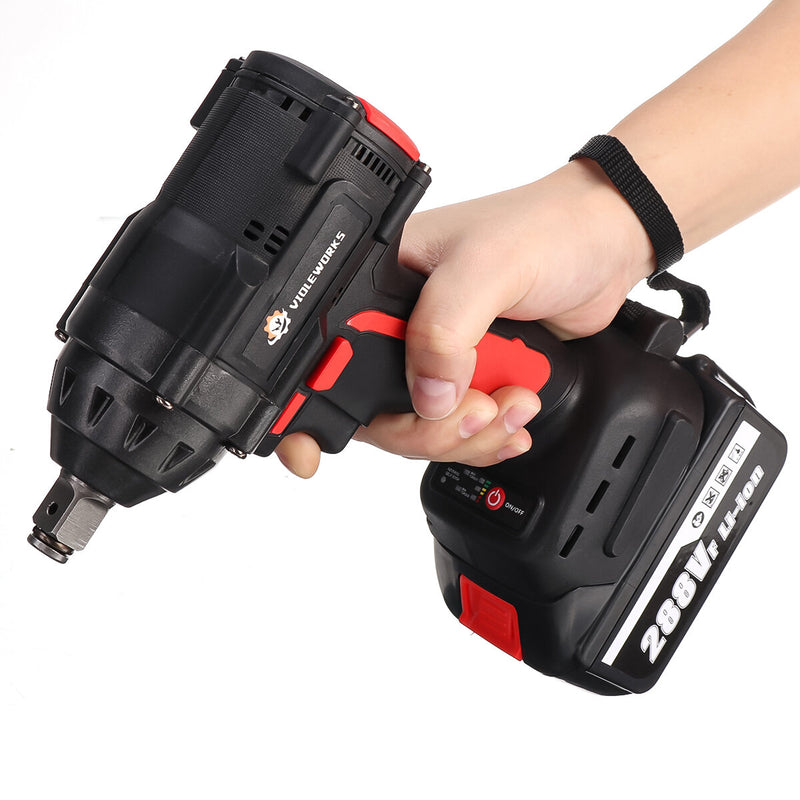 VIOLEWORKS 288VF 1/2" 520NM Max. Brushless Impact Wrench Motor Electric Wrench with/without Battery