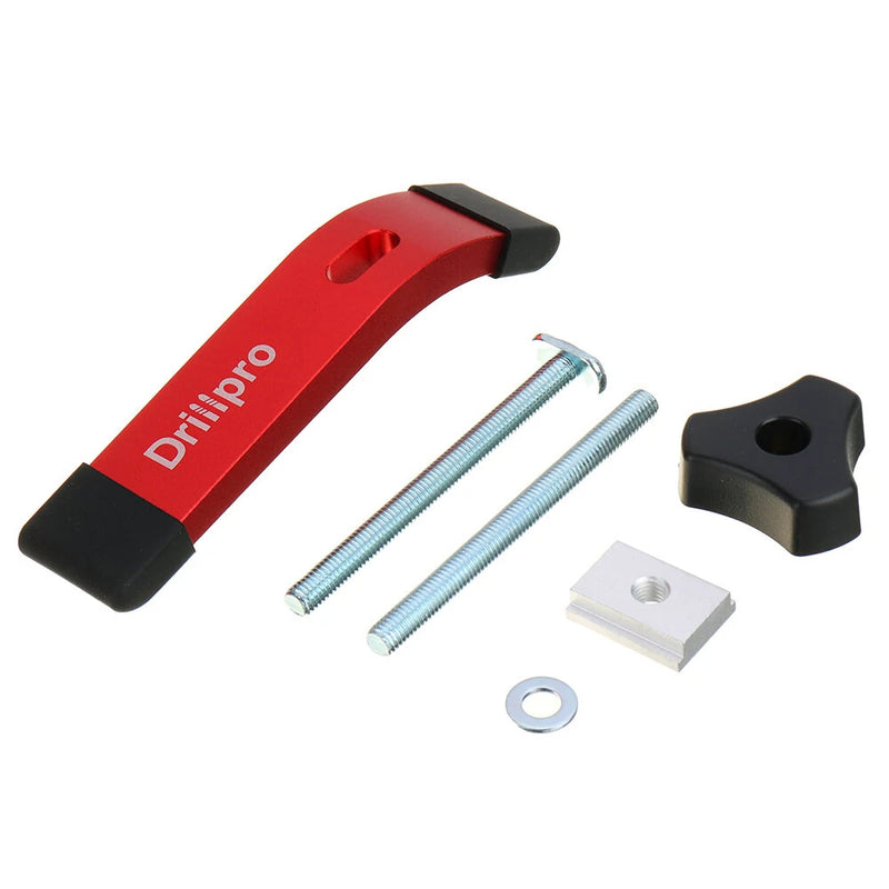 DrillPro Aluminium Alloy T-Track Hold Down Clamp with Slider Woodworking Tool