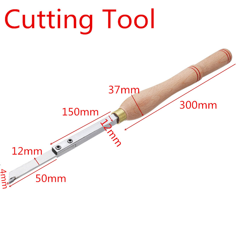 Hollower Wood Turning Tool Hollowing Cutting Lathe Tool with Wood Carbide Inserts and Wooden Handle