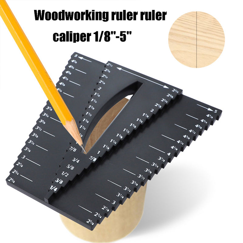 1/8"-5" Woodworking Scribe Mark Line Gauge Cross-out Ruler Carpenter Tools