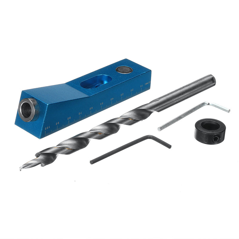 Mini Pocket Hole Jig System with Or Without Step Drill Bit Depth Collar Woodworking Tool