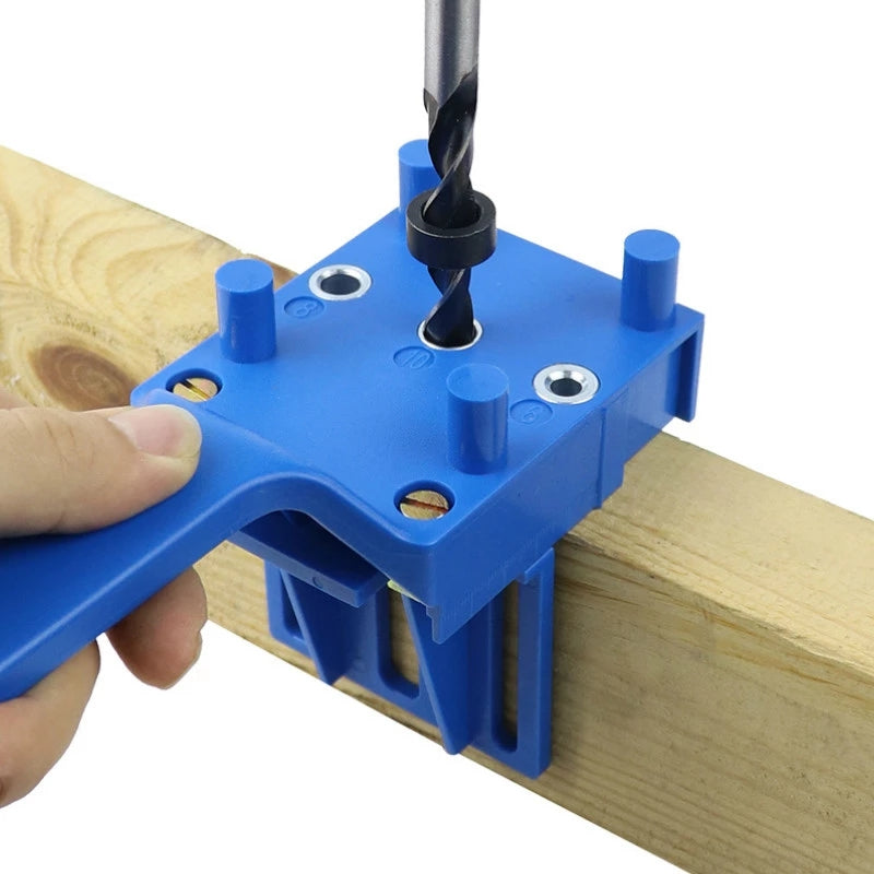 41Pcs Quick Wood Doweling Jig ABS Plastic Handheld Pocket Hole Jig System 6/8/10mm Drill Bit Hole Puncher for Carpentry Dowel Joints