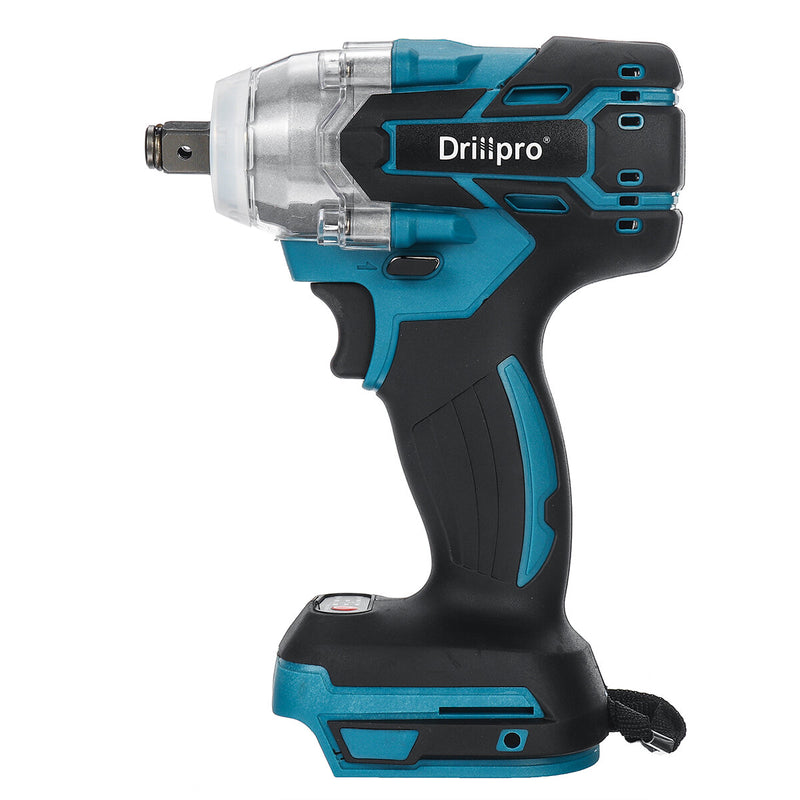 Drillpro 18V Cordless Brushless Impact Wrench Electric Screwdriver Stepless Speed Change