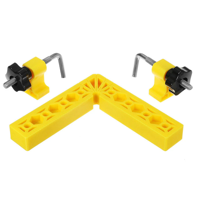 Drillpro 2 Set ABS 150x150mm Woodworking Clamp L-Shaped Precision Clamping Squares Auxiliary Fixture Splicing Board Fixed Clip Woodworking Tools