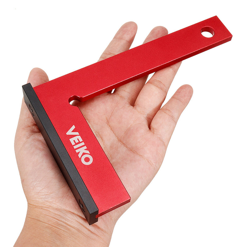 VEIKO Aluminum Alloy 150X100MM 90 Degree Right Angle Ruler with Solid Wide Base Check Tool Verticality Accurately