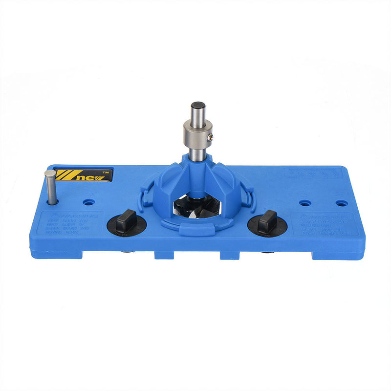 35mm Blue Cup Style Round Hinge Jig Drill Guide Cabinet Door Hole Locator for Woodworking
