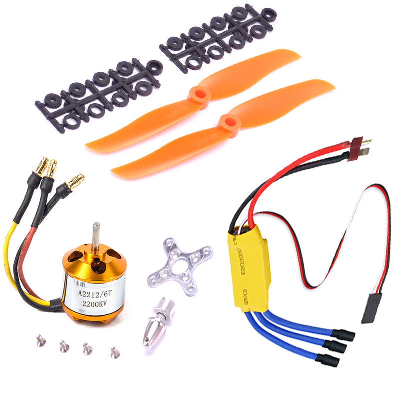 XXD A2212 2200KV 2212 Brushless Motor + 6035 Propeller + SG90 9g Micro Servo*2 + 30A ESC Combo for RC Airplane Fixed-wing Helicopter