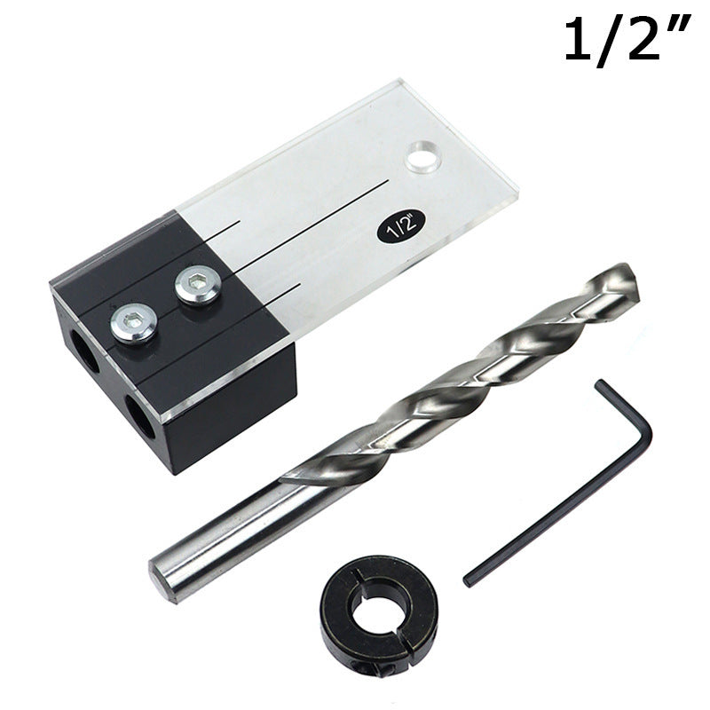 Woodworking Hole Drill Punch Positioner Guide Locator Drilling Fixture Vertical Hole Opener Positioning Tool