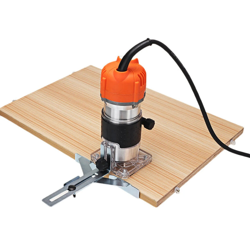 Topshak TS-ET1 800W 110V/220V Electric Wood Trimmer 6.35mm Steel Chuck for Wood Router Chamfering Grooving Curve Cutting Woodworking Planing