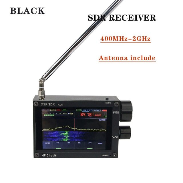 New 50KHz-200MHz Malahit SDR Receiver Malachite DSP Software Defined Radio 3.5" Display Battery Inside Nice Sound