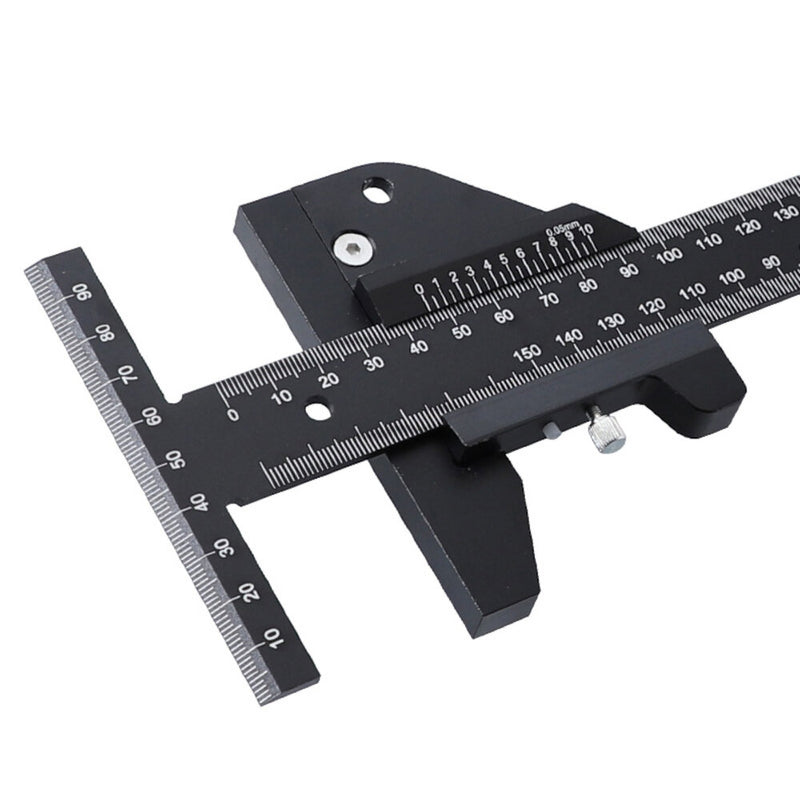 0-210mm Metric Scriber Gauge Aluminum Alloy Multi-Function Mark Line Woodworking Ruler Framing Tool for Marking Measuring Carpentry Tool