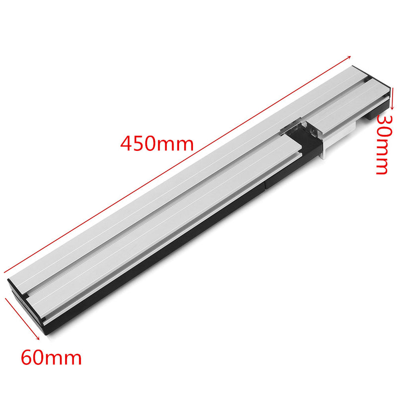 Drillpro 30x60x450mm Aluminum Box Joint Jig Kit for Miter Gauge Woodworking Tool