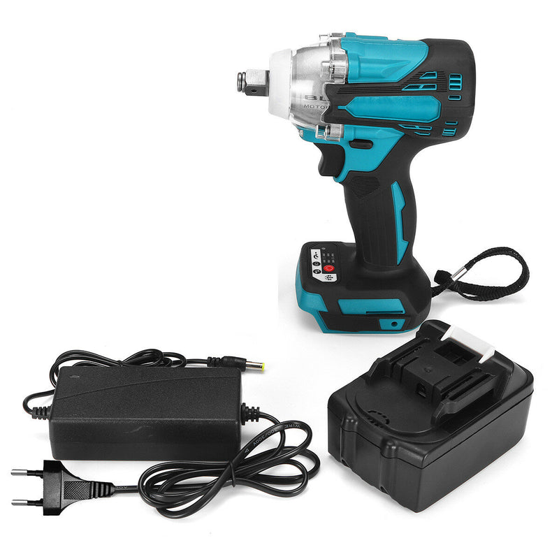 2 in1 18V 588N.m. Li-Ion Brushless Cordless Electric 1/2" Wrench 1/4" Screwdriver Drill