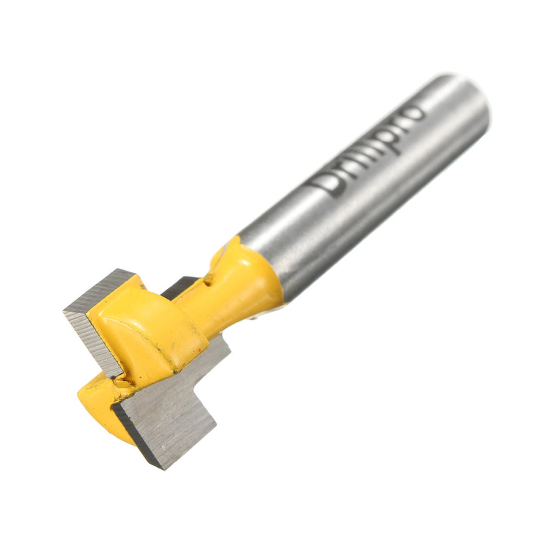 Drillpro RB21 1/4 Inch Shank Yellow T-Slot Cutter Wood Working Router Bit for 1/2 Inch Hex Bolt