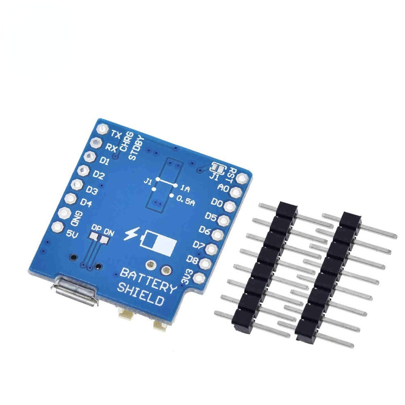 Battery Shield V1.1.0 for WEMOS D1 Mini Single Lithium Battery Charging & Boost