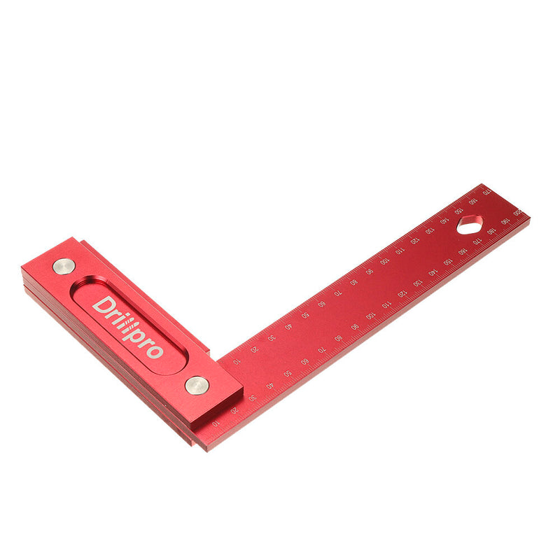 Drillpro 150/200mm Metric Precision Woodworking Square Aluminum Alloy Wide Seat Scribing Tool L 90° Right Angle Ruler
