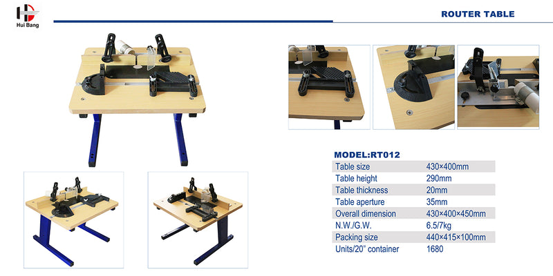Mini Benchtop W012 Router Table with Stand Woodworking Table Trimmer Router Table