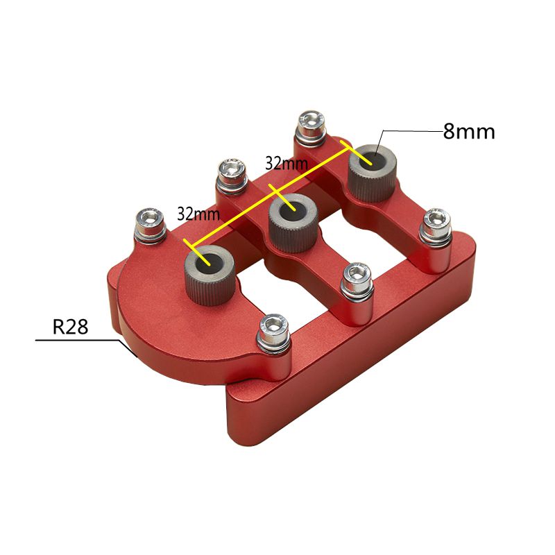 8mm Self Centering Doweling Jig Set Aluminum Alloy Hole Punch Locator Dowel Jig Drill Guide Center Line Scribing Woodworking Tool