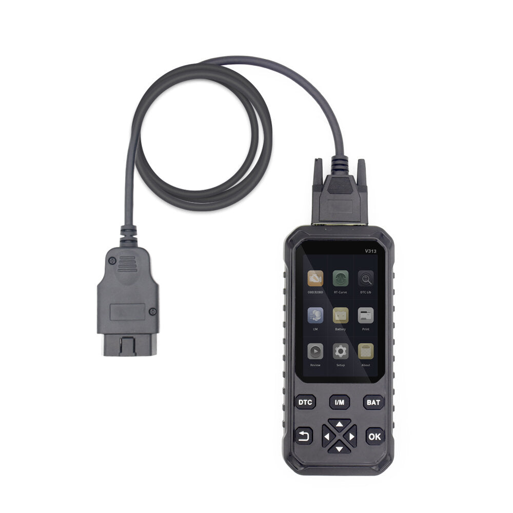 V313 ODB2 LCD Display Engine Code Reader Car Diagnostic Tool Automotive Scanner OBDII Battery Tester