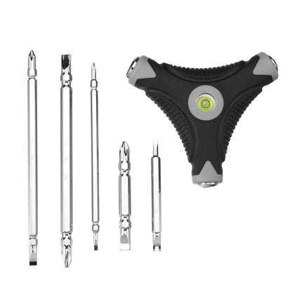 10 In 1 Household Precision Screwdriver Set with Spirit Level Strength Saving Structure Screw Driver Repairs Tool
