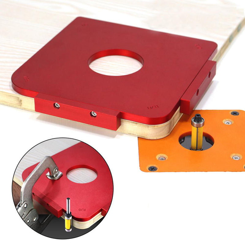 Drillpro 4 In 1 R5/R10/R20/R30 Router Temple Plate Wood Panel Corner Template with Router Bit Woodworking Tool
