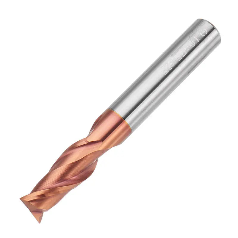 Drillpro 10mm 2 Flutes Tungsten Carbide End Mill Cutter HRC55 AlTiN Coating CNC End Mill Tool
