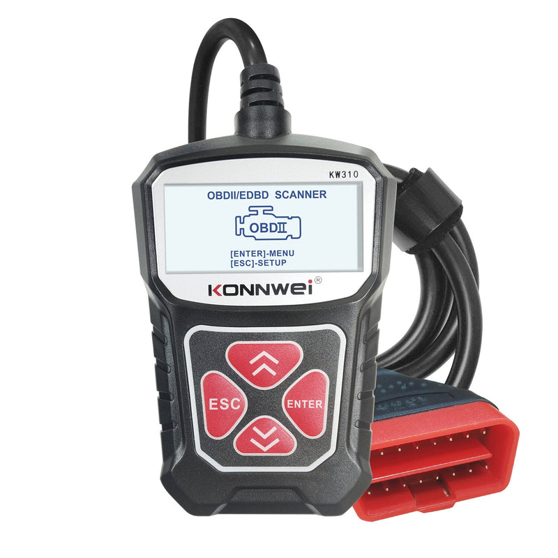 KW310 OBD2 Car Diagnostic Scanner EOBD Scan Tool DTC Engine Code Reader Voltage Test Built-in Speaker