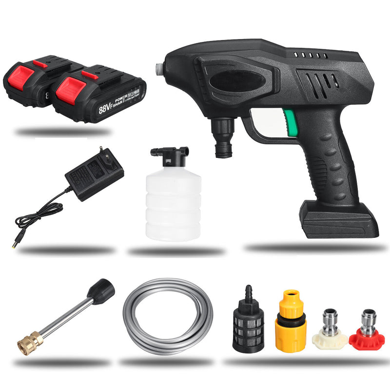 900W Cordless High Pressure Washer Battery Indicator Car Washing Machine Spray Guns Water Cleaner with 1/2 Battery for Makita