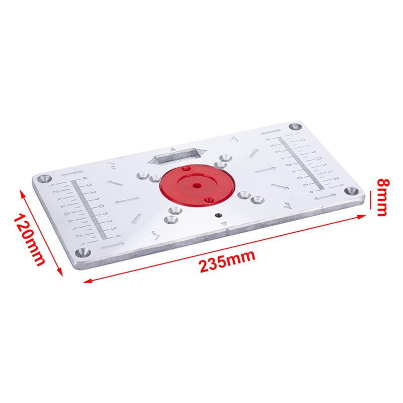 Drillpro 235x120x8mm Trimming Machine Flip Panel Woodworking Router Table Insert Plate for Makita RT0700c