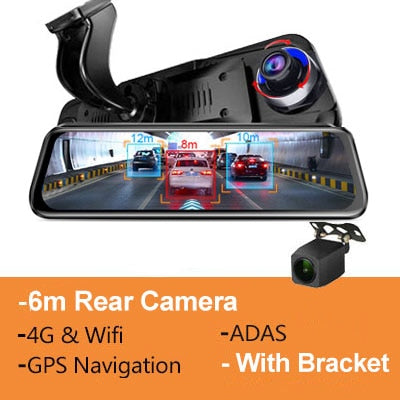 ANSTAR f800 Car DVR 4G Android 5.1 GPS WIFI ADAS  Auto Camera 10" Rearview Mirror HD 1080P Dash Cam Recorder Registrar DVRs