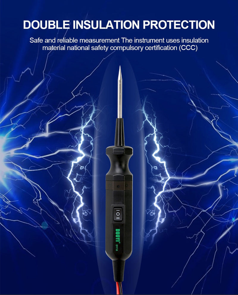 DUOYI DY18 Car Circuit Tester Power Probe Automotive Diagnostic Tool 12V 24V Electrical Current Voltage Integrated Power Scanner