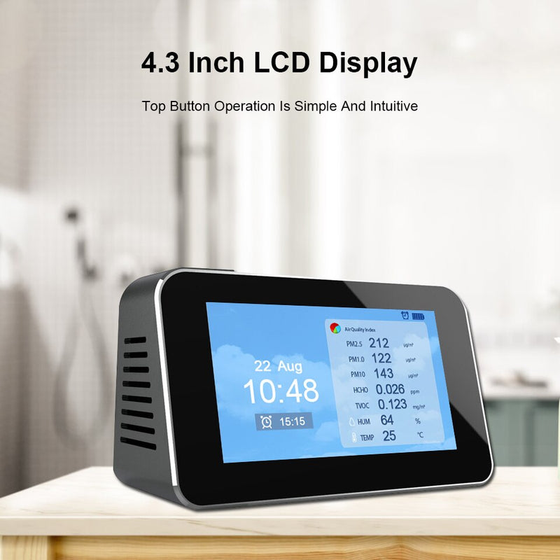 PM 2.5 Formaldehyde Detector Digital HCHO TVOC Air Quality Analysis Tester Home Smog Meter PM2.5 PM1.0 PM10 Sensor Monitor