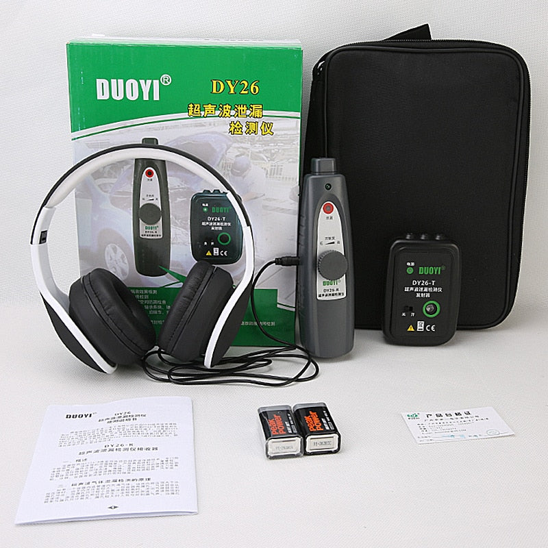 DUOYI DY26 Mini Ultrasonic Flaw Detectors Gas Handheld Portable Vacuum Sealing Leakage Tester Location Determine Leak Tester