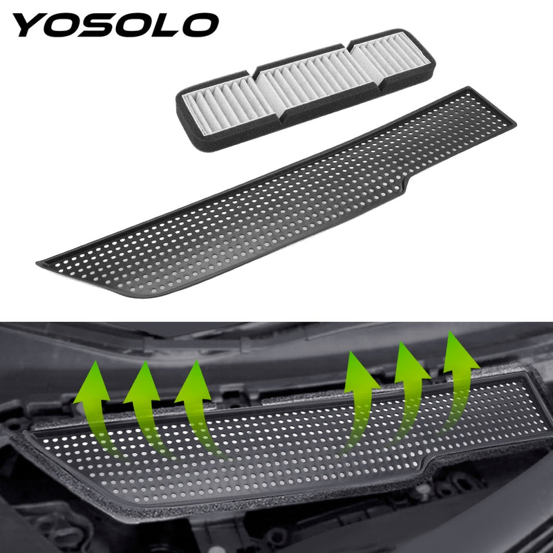 YOSOLO For Tesla Model 3 Air Conditioning Air Inlet Protective Cover Car Air Flow Vent Filter Cover Car Accessories