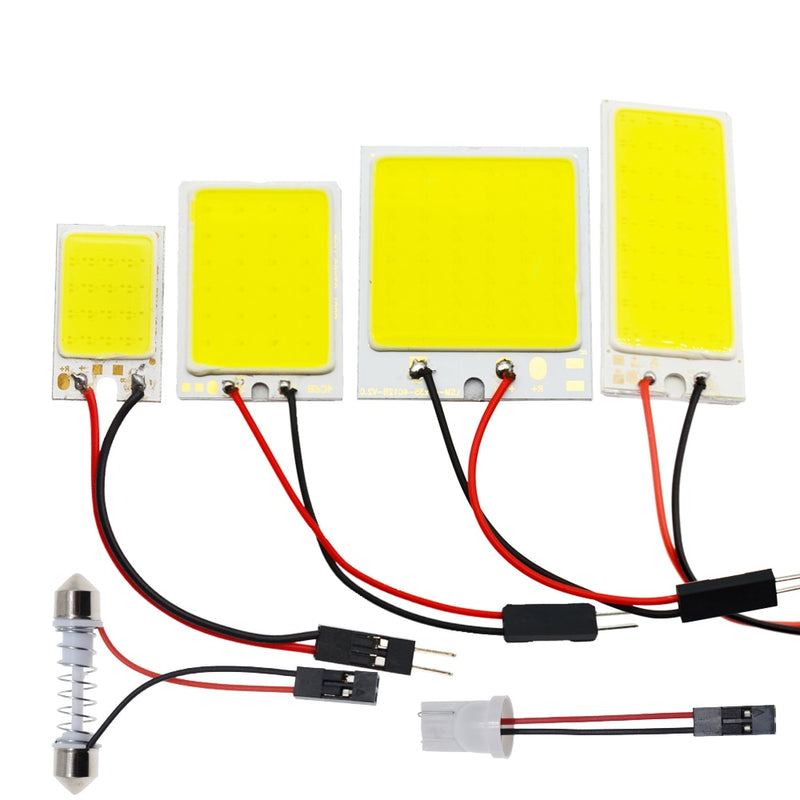 White Red Blue T10 W5w Cob 24SMD 36SMD 48SMD Car Led Clearance License Panel Lamp Auto Interior Reading Bulb Trunk Festoon Light