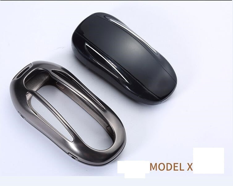 1Pcs  Car Key Case Cover with Belt Aluminum Alloy Key Shell Storage Bag Protector for Tesla Model S Model 3 Model X
