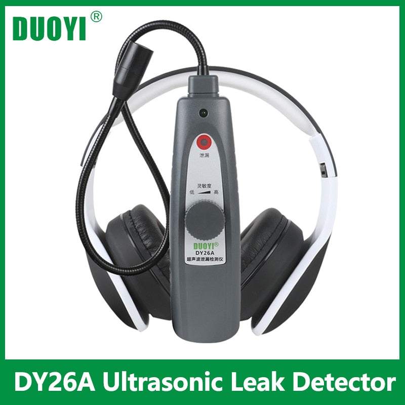 DUOYI DY26A Ultrasonic Leak Detector Tool  Transmitter Sealing Flaw Stethoscope Gas Water Leak Pressure Vacuum Probes Location