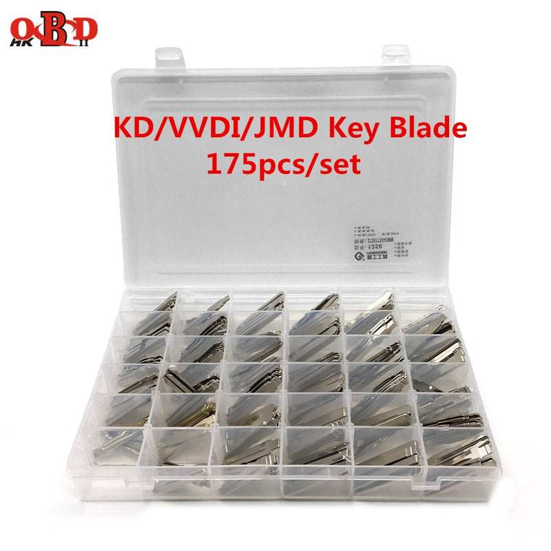 HKOBDII 175/set Blank Metal Uncut Car Key Blade for KEYDIY KD900/KD-X2 KD VVDI JMD Remotes