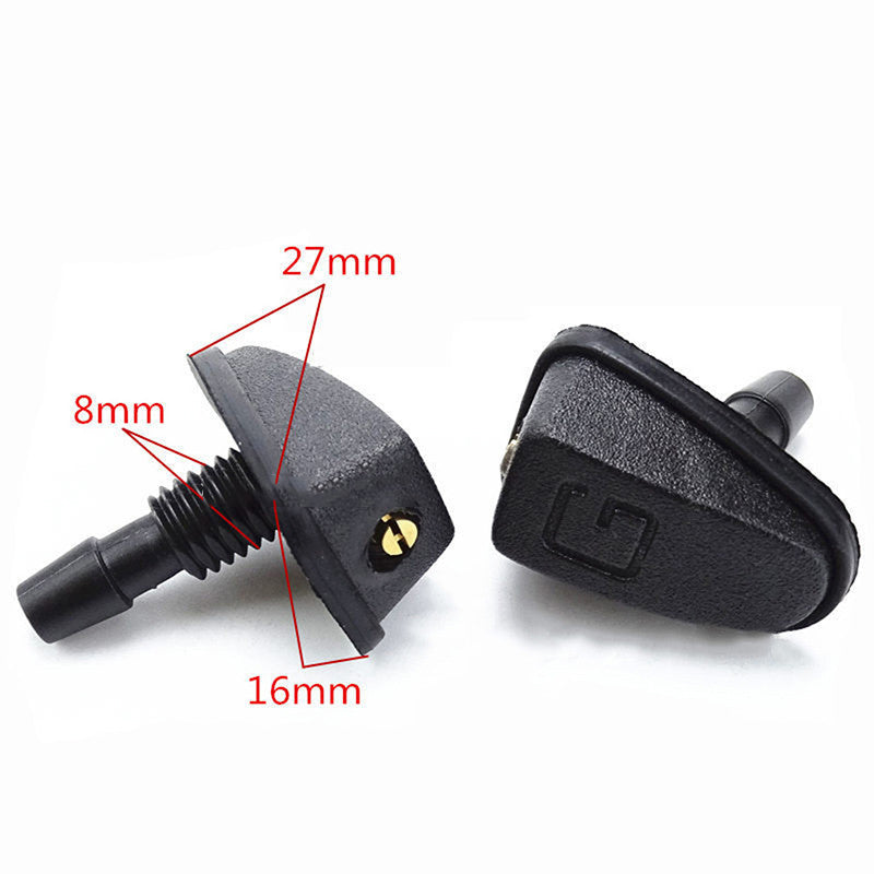 2PCS Universal Car Front Windshield Windscreen Washer Jet Nozzles Water Fan Spout Cover Washer Outlet Wiper Nozzle Adjustment
