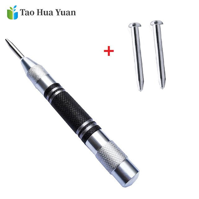 Upgrade Automatic Center Pin Spring Loaded Mark Center Punch Tool Wood Indentation Mark Woodworking Tool Bit 2pcs Punch Needle A