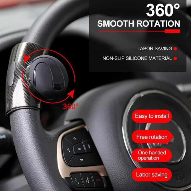360° Steering Wheel Knob Ball Car Steeringbooster Silicone Power Steering Handle Ball Booster Strengthener Auto Spinner Knob