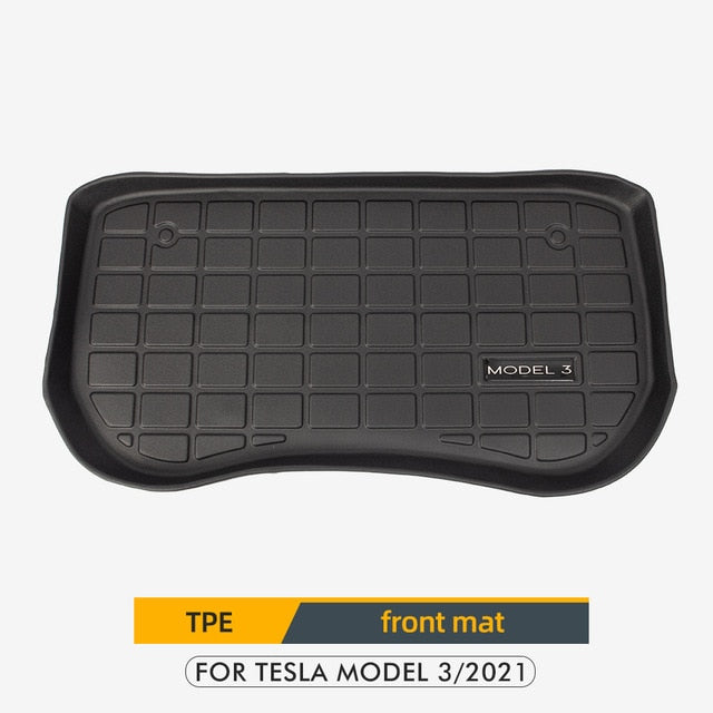 Trunk Front and Cargo Durable Mat Car accessorie for tesla model 3 Black Thermoplastic elastomer Modification Pad auto Accessori
