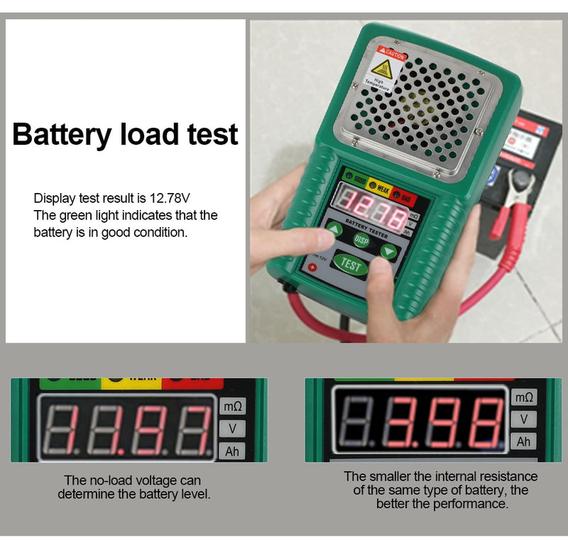 DUOYI DY226 Battery Tester 6V 12V DC Check UPS Automotive Solar Energy Storage Marine Battery Volt, Storage Capacity Led Display