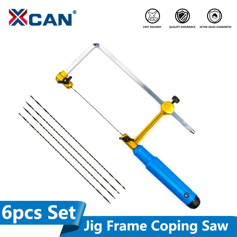 XCAN Adjustable Mini Hand Saw U Type Jeweler's Saw Saw Bow for Jewelry DIY Tools Woodwork Craft Tools Hand Tools Set Saw Blade