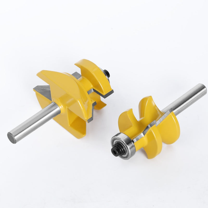 2pcs 8mm Shank 120 Degree Router Bit Set Woodworking Groove Cutters Tungsten Alloy Wood Tenon Milling Cutter Bits Tools 02122